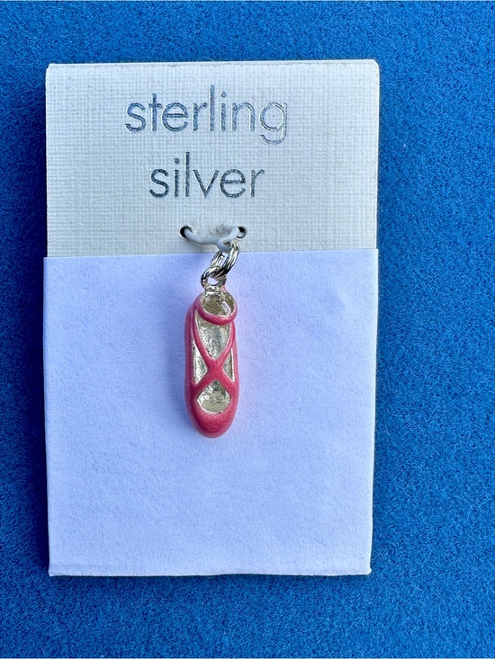 Dillards Jewelry - Sterling Silver Pink Ballet Slipper Charm